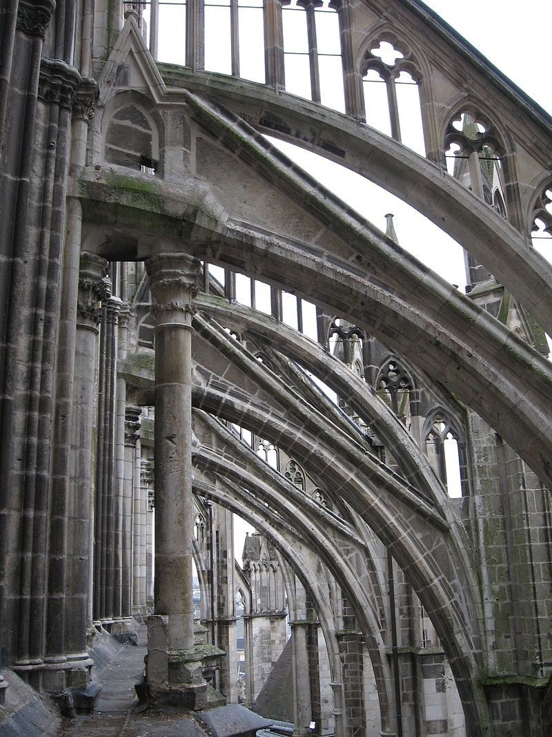 Собор Парижской Богоматери контрфорсы