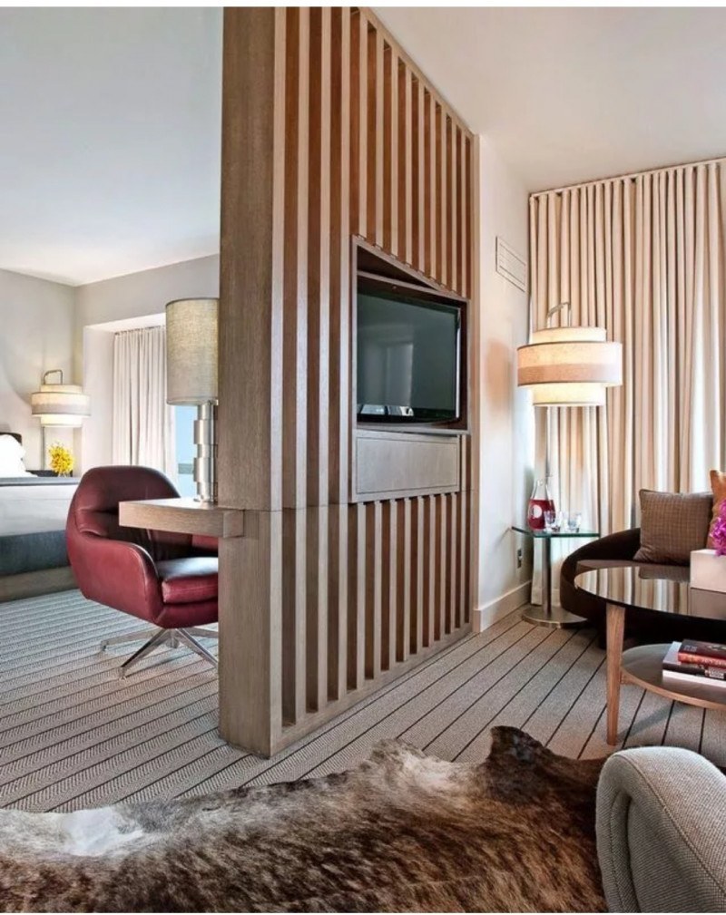 Реечная перегородка для зонирования