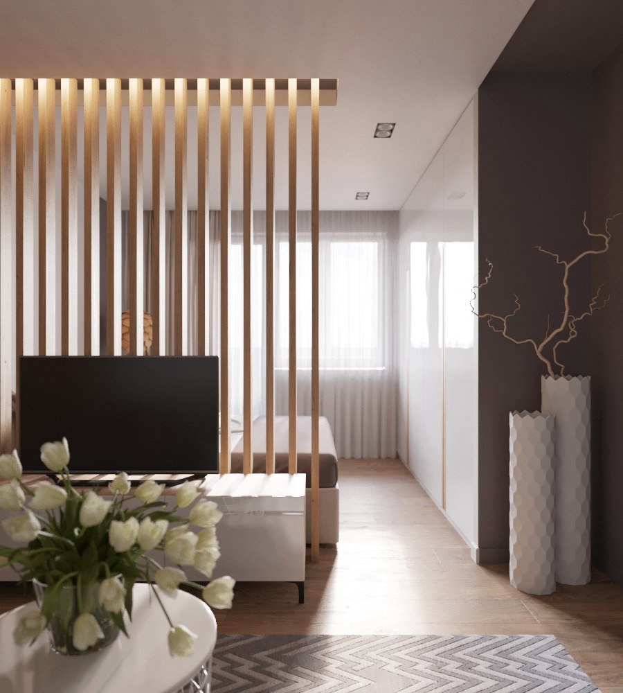 Реечная перегородка с поворотным механизмом Sofia 37