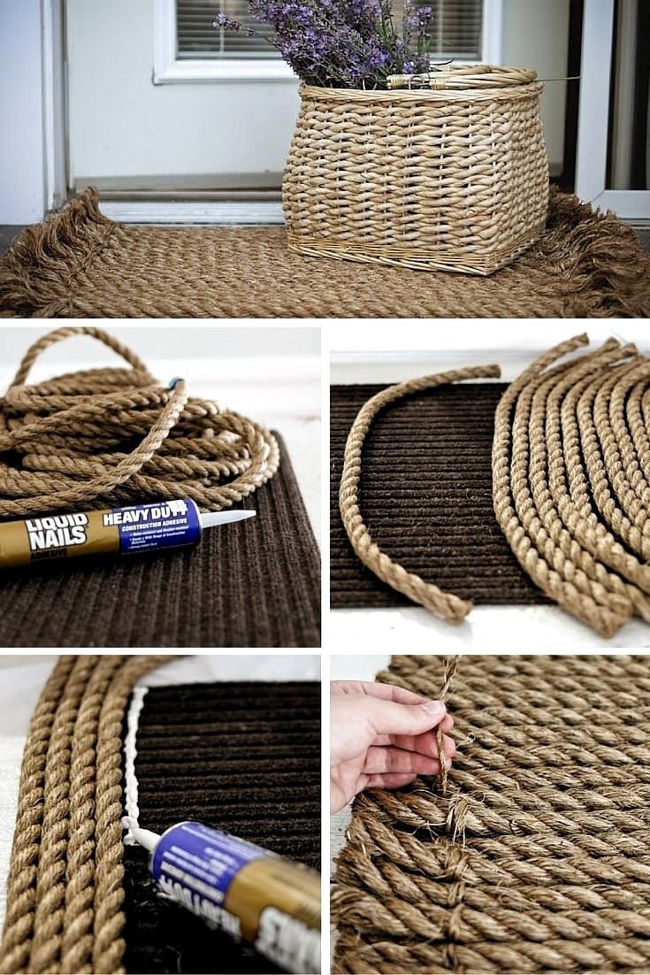 Корзина из джутового каната