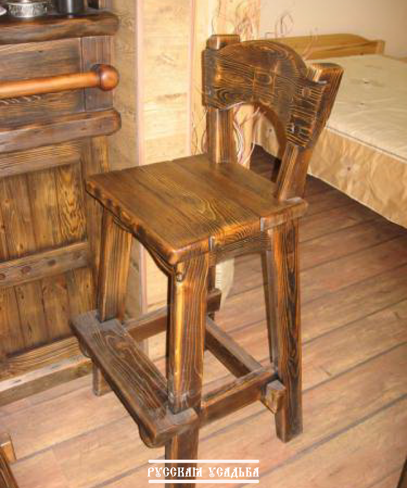 Табурет под старину из дерева