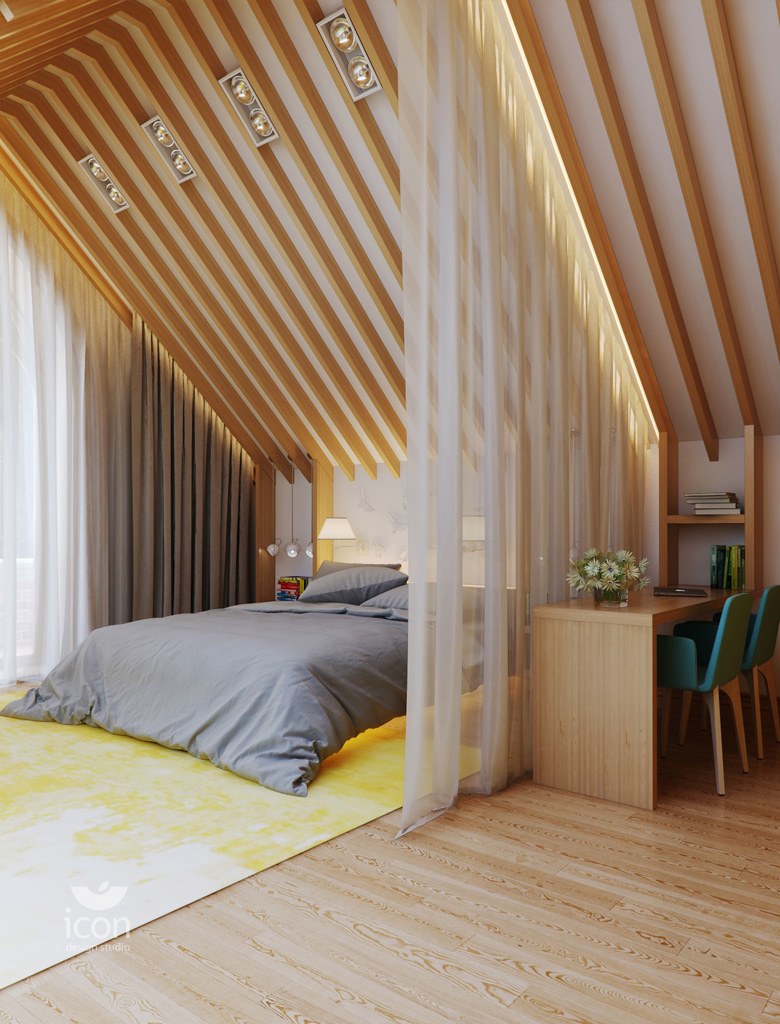 Интерьер мансарды