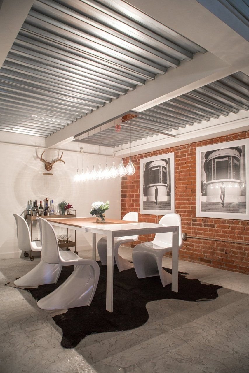 Реечный потолок лофт