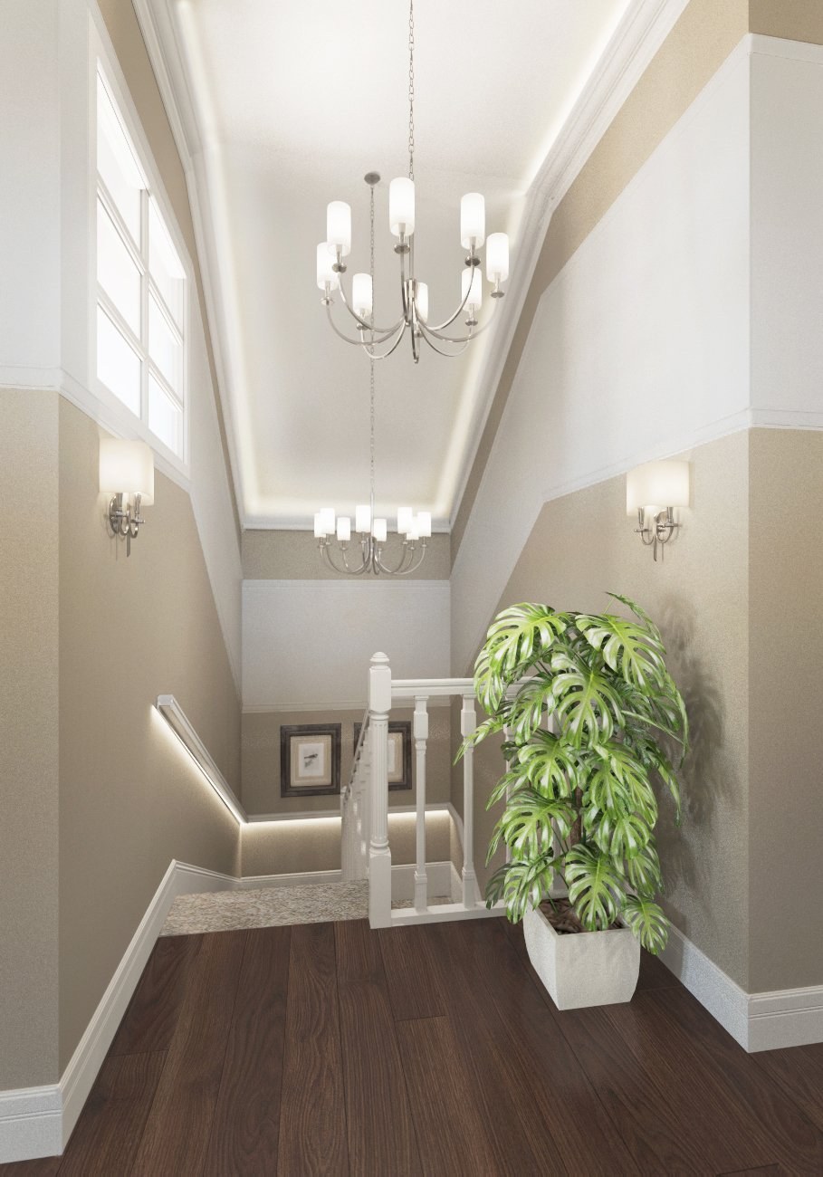 Интерьер холла в частном доме