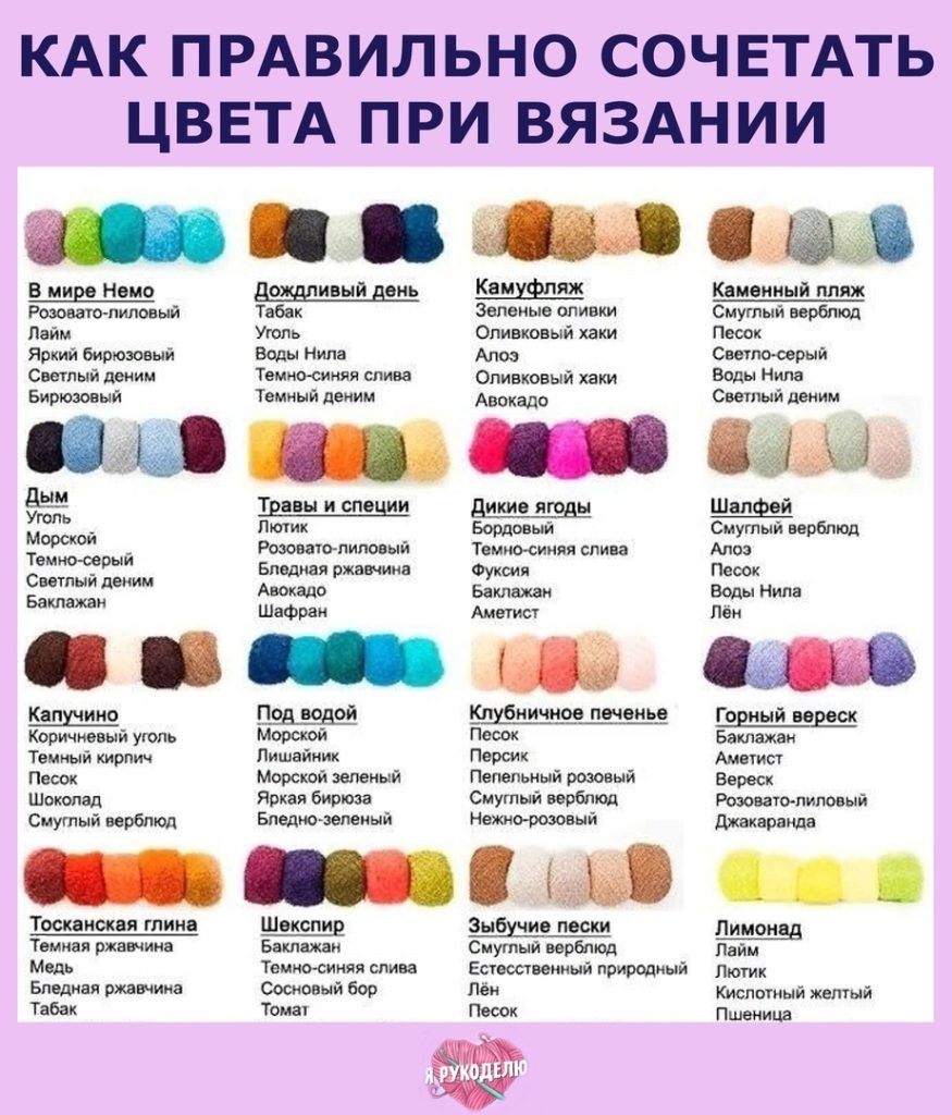 Сочетание цветов ниток
