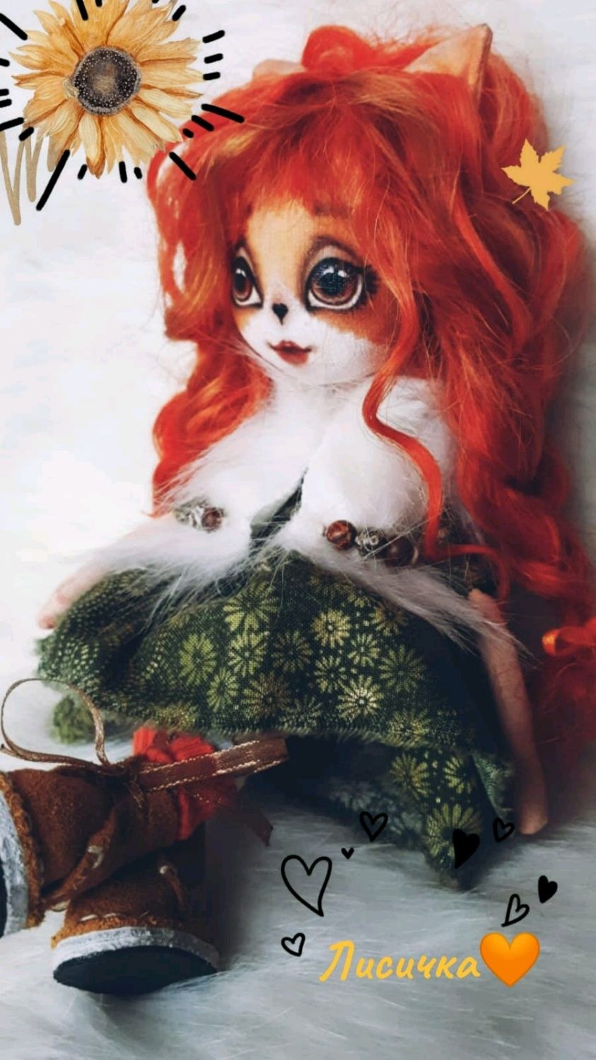 Лиса кукла ткань ярмарка Мастеров