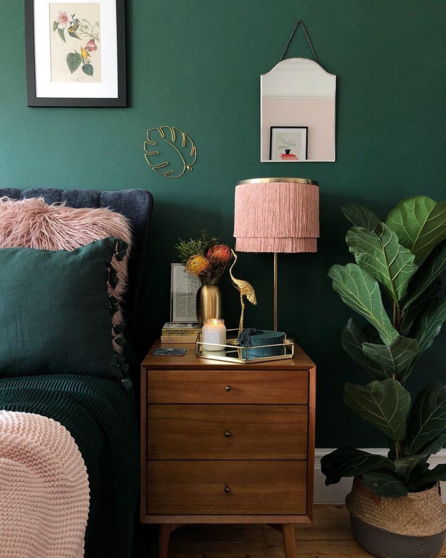 Сочетание зеленых оттенков в интерьере