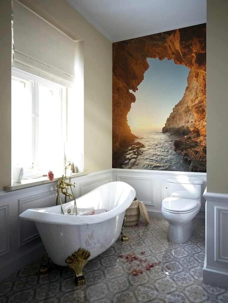 Фотопанно в ванную комнату