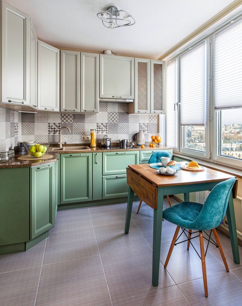 Интерьер кухни 11м2 квадратная