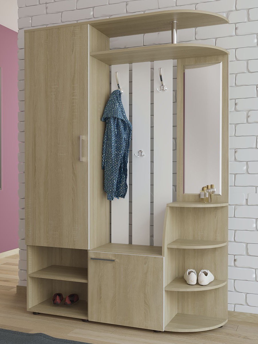 Прихожая Карина дуб сонома белый