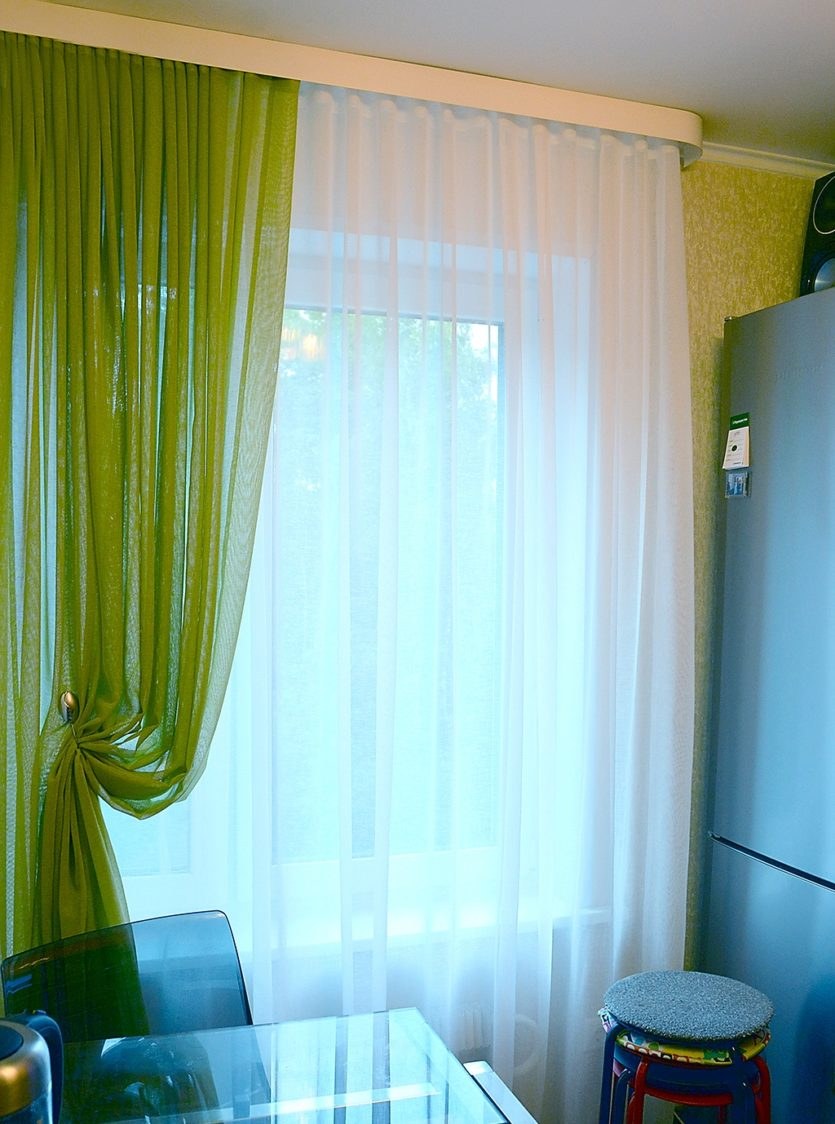 Шторы зеленые