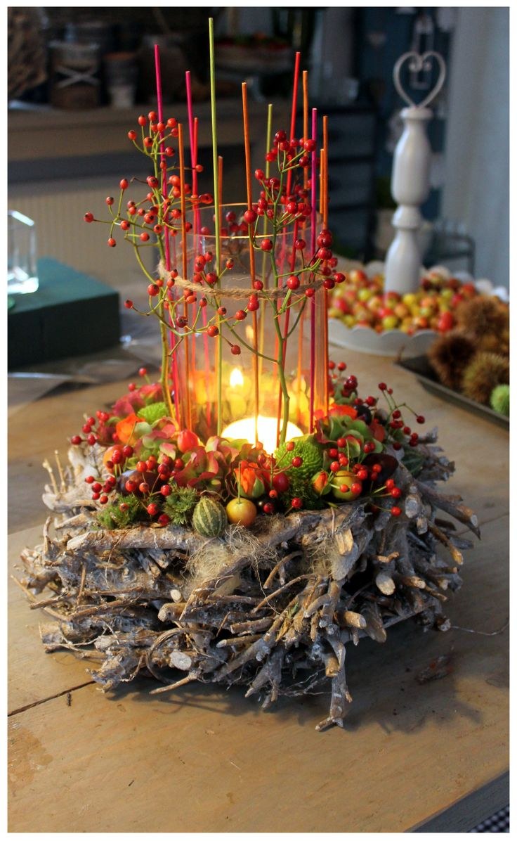 Композиция из веточек