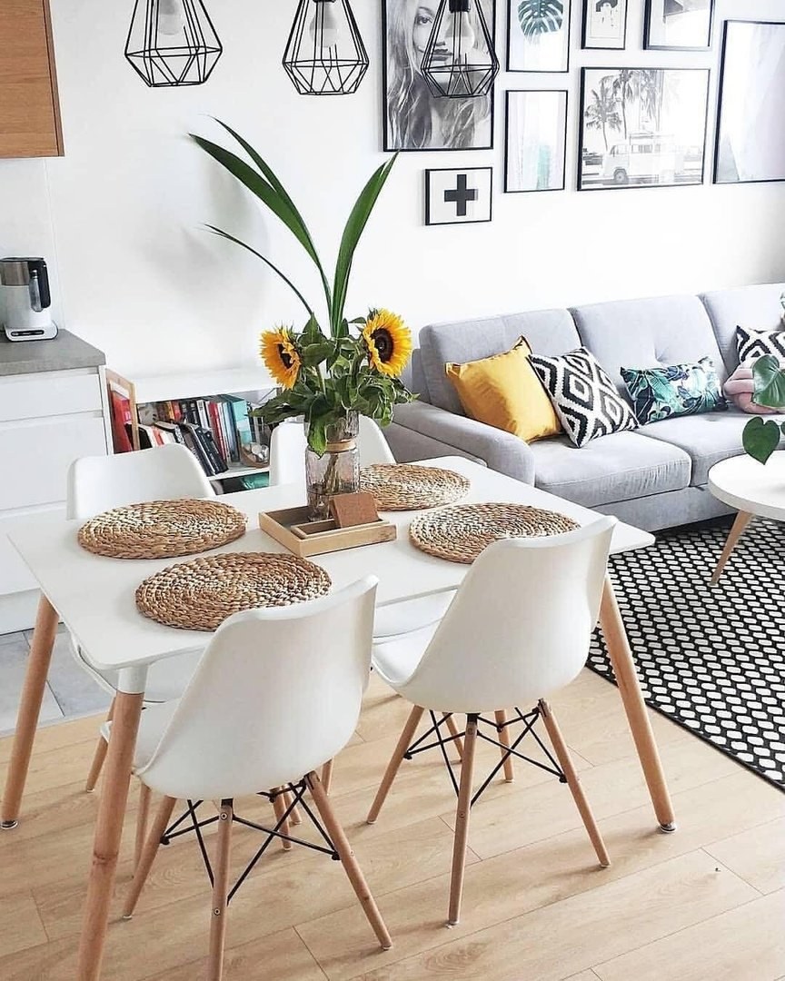 Стол Eames DSW 90 см + стулья Style