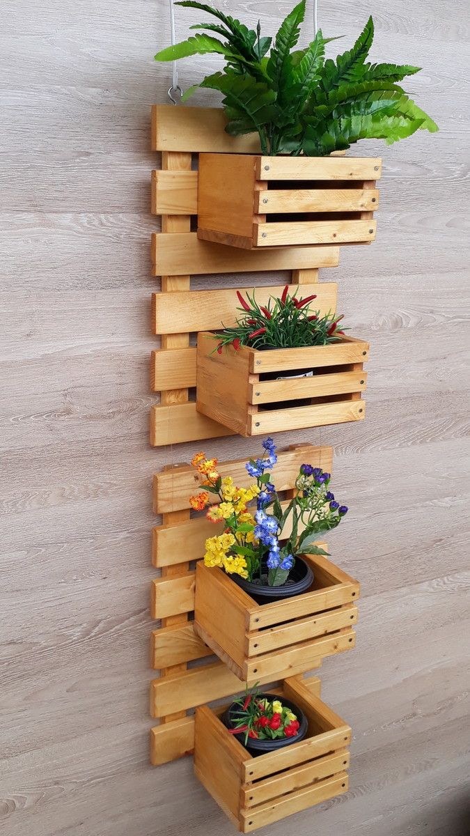 Деревянные ящички для цветов