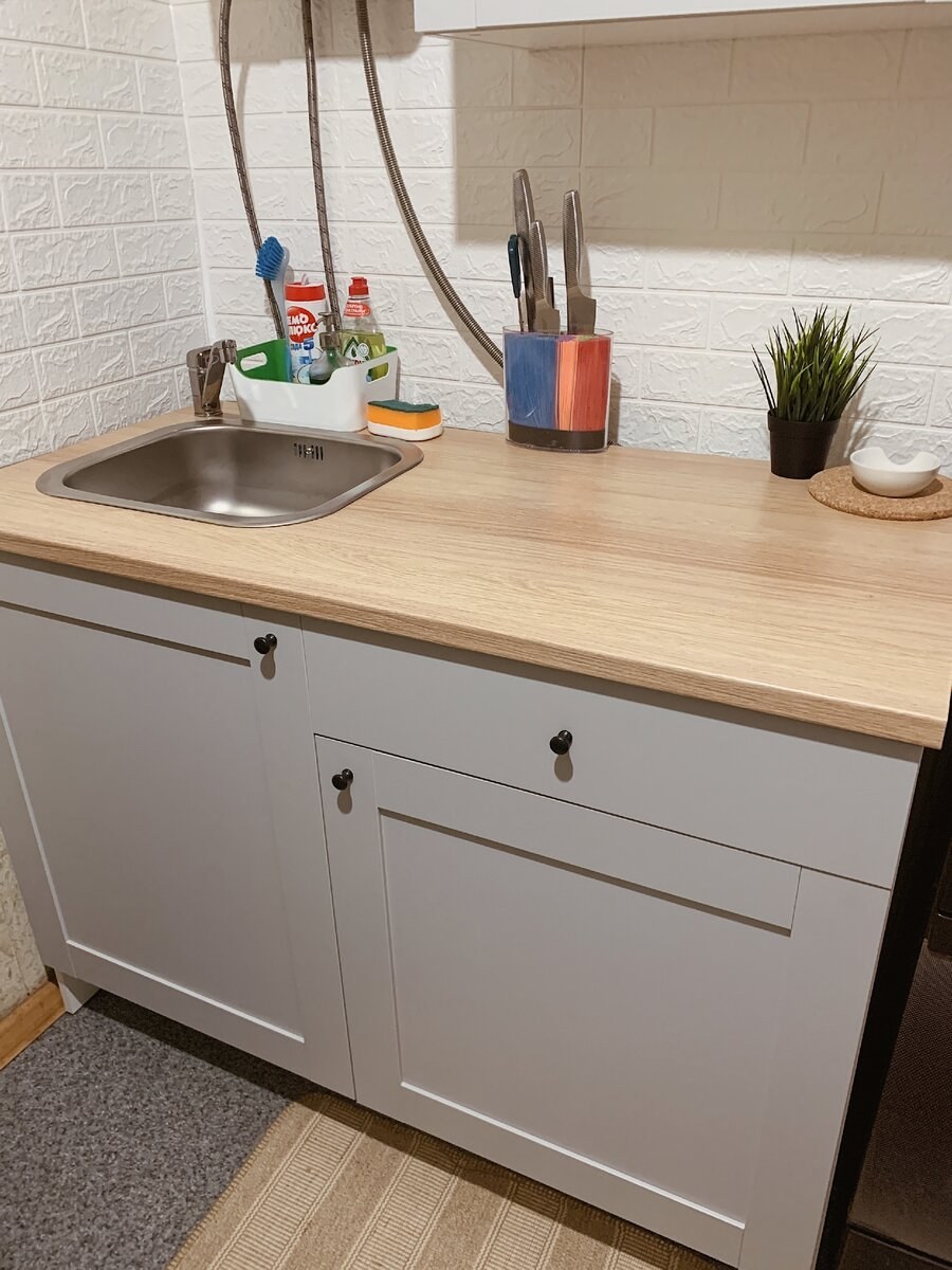 Икеа кухня КНОКСХУЛЬТ мореный ясень