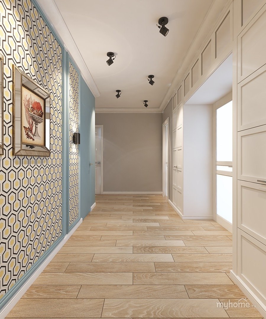 Мозаика в интерьере коридора
