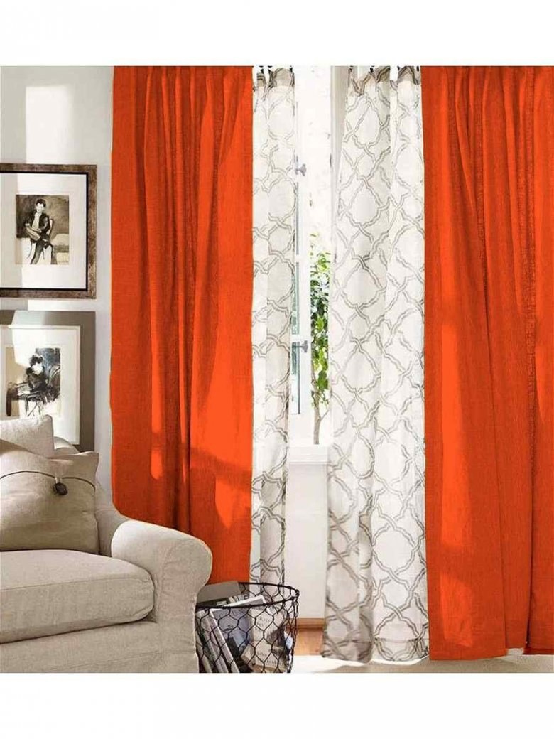 Терракотовые шторы