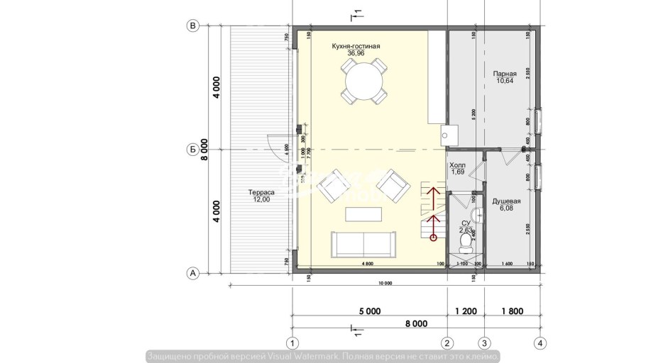 А-фрейм проект 6х8