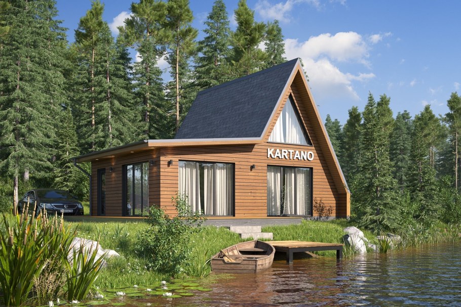 А фрейм дом с баней