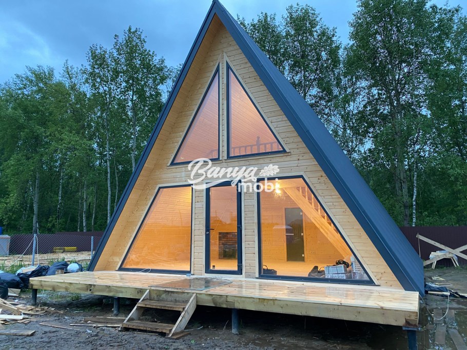 А фрейм баня 6х6