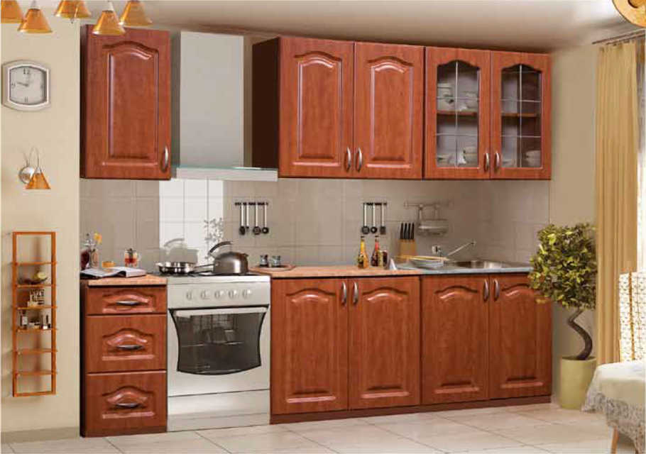 Кухня цвет яблоня