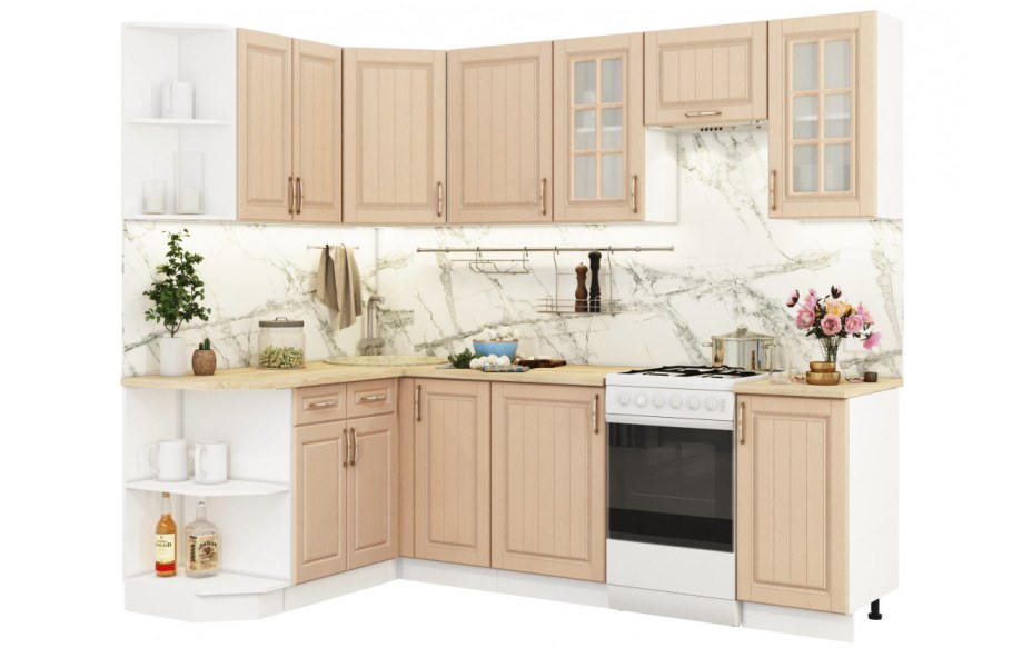 Модульная кухня Лондон белая