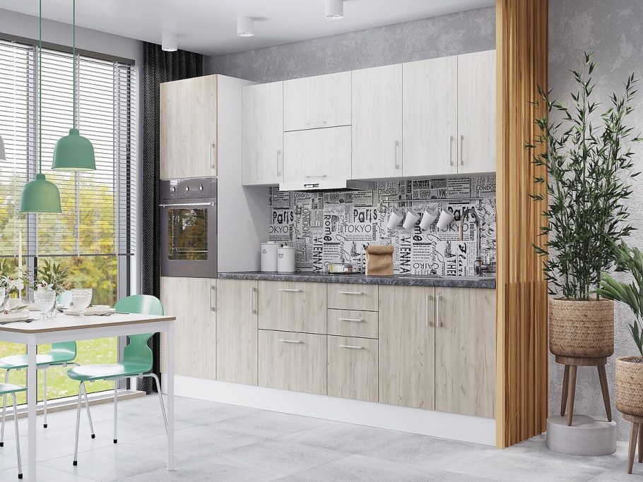 Модульная кухня Европа белый крафт