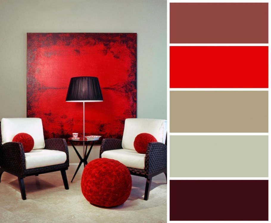 Сочетание цветов с красным