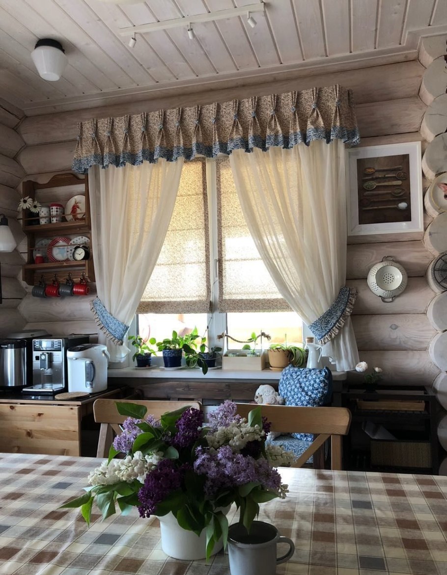 Шторы для дачи в деревенском стиле