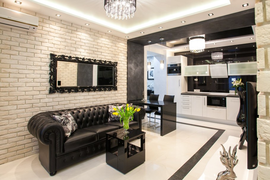 Интерьер однокомнатной квартиры 45 кв