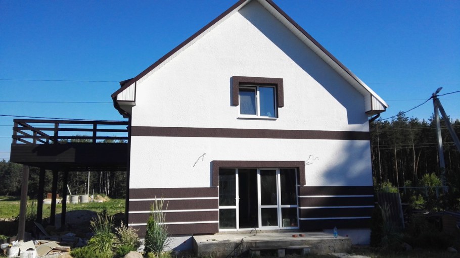 Американка штукатурка на фасаде фото домов