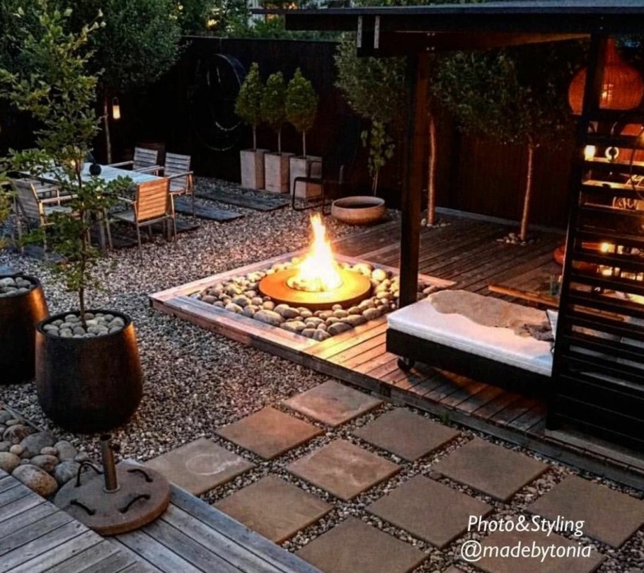 Зона патио с мангалом