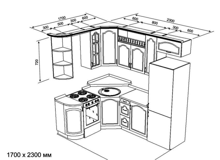 МВК 50 кухня чертеж