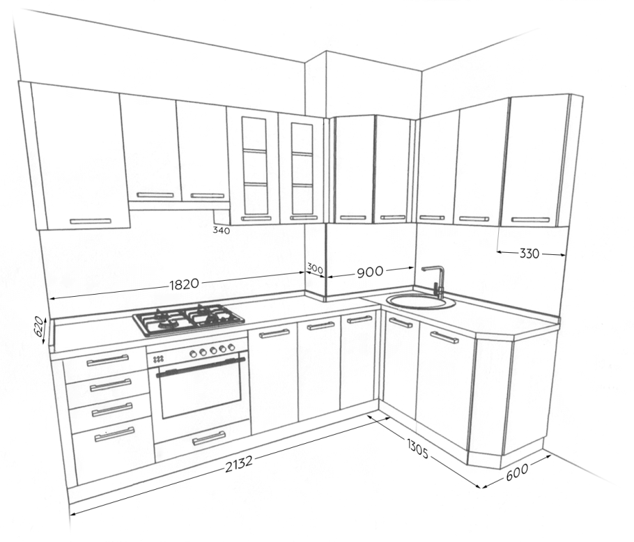 Эскиз кухни