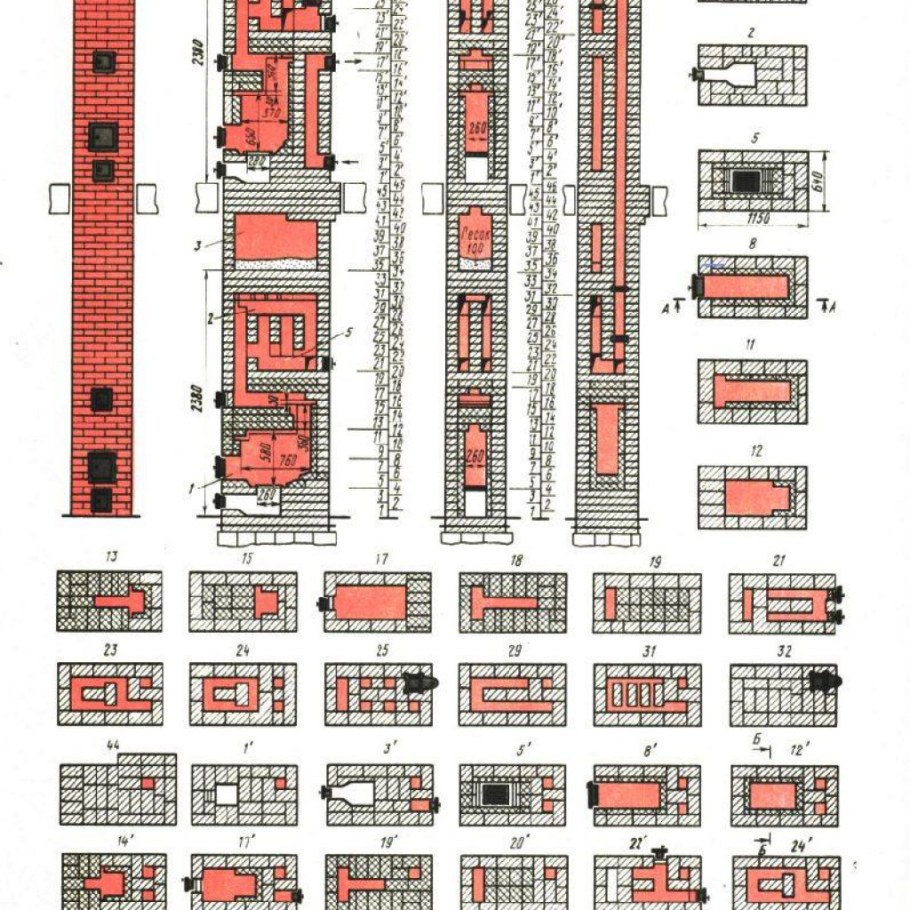 Печь шведка с камином порядовка