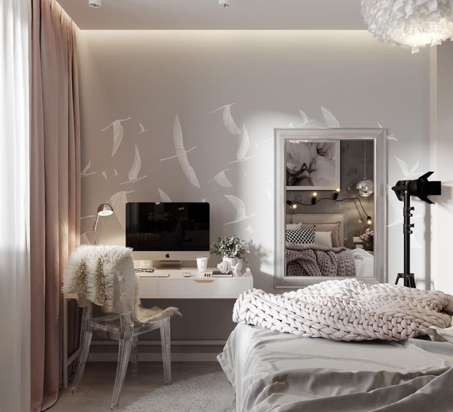 Спальня для девушки в современном стиле