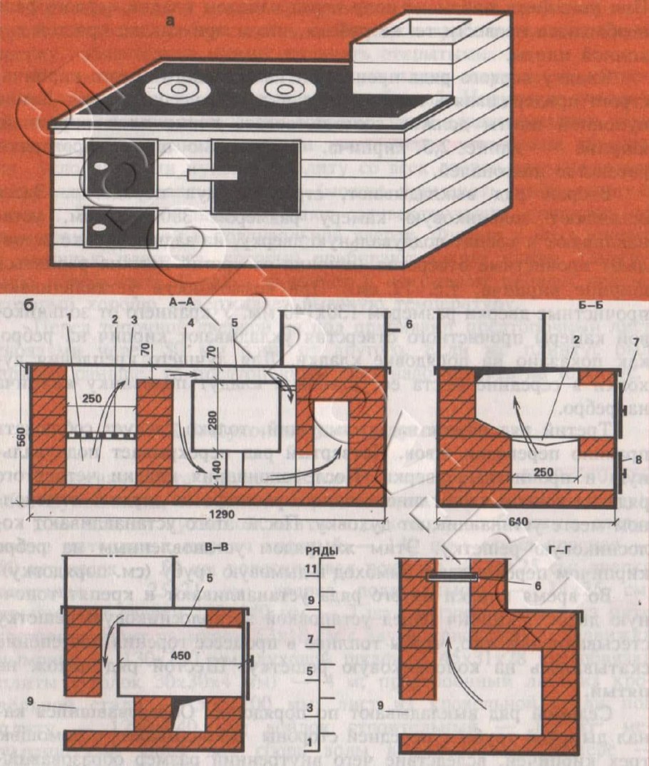Чертеж печи из кирпича для дома (81 фото) - красивые картинки и HD фото