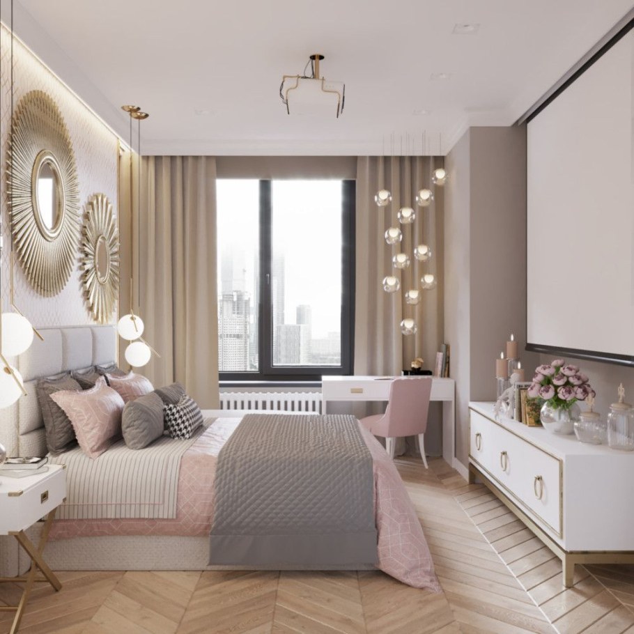 Спальня для девушки в современном стиле