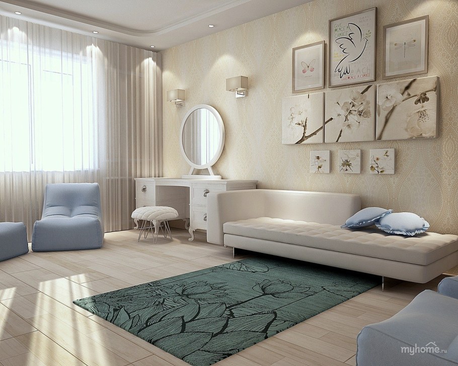 Спальня для девушки в современном стиле