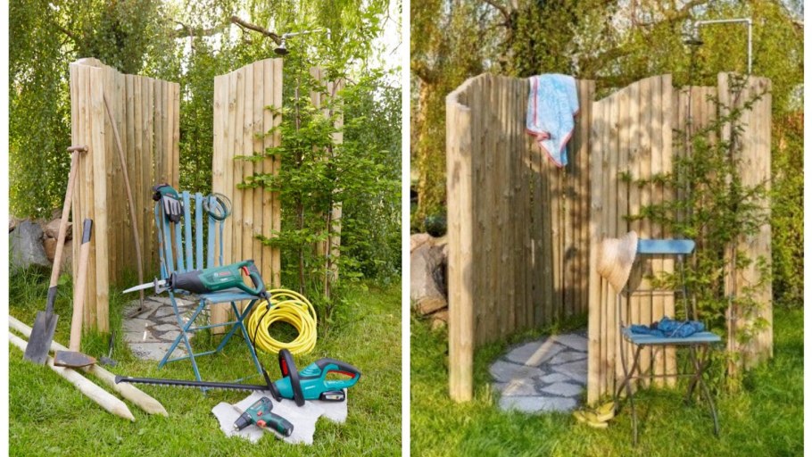 Зона отдыха из подручных материалов