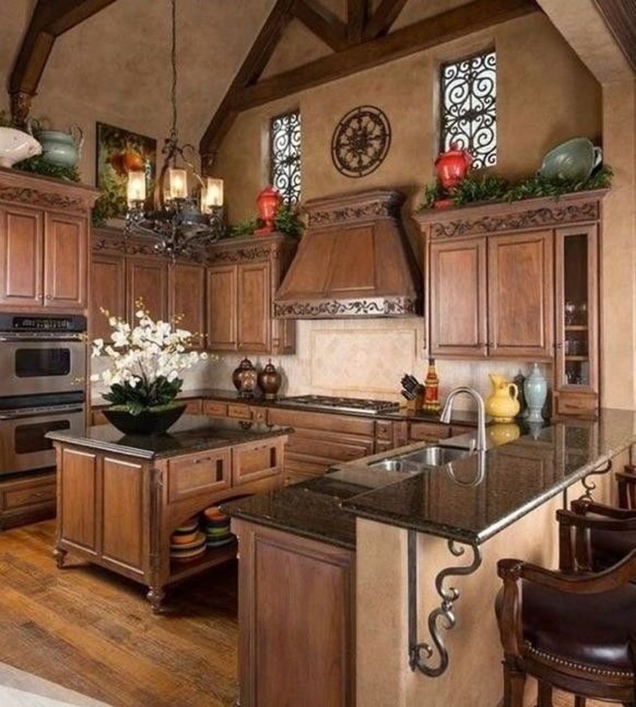Итальянский Кантри Тосканский стиль интерьеры кухни