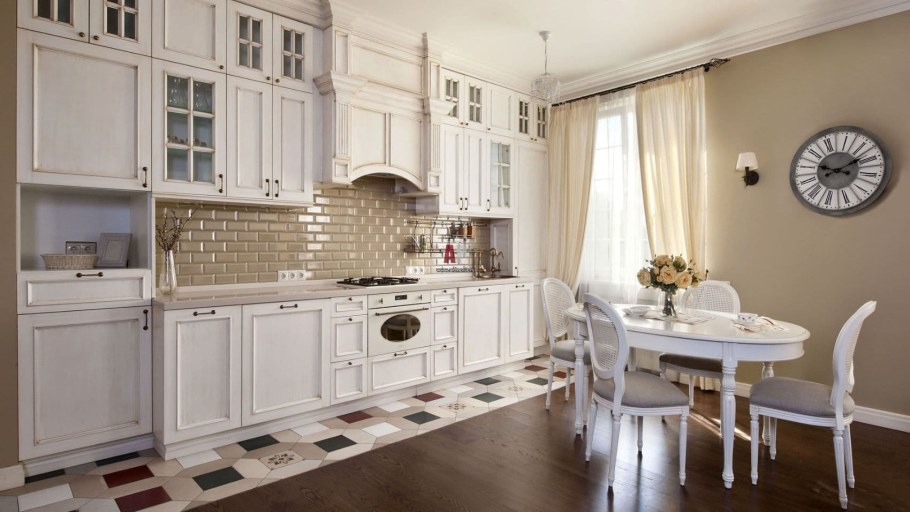 Белая кухня икеа Прованс