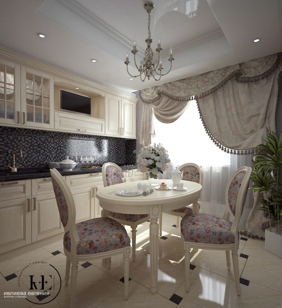 Кухня 25кв м классика современная