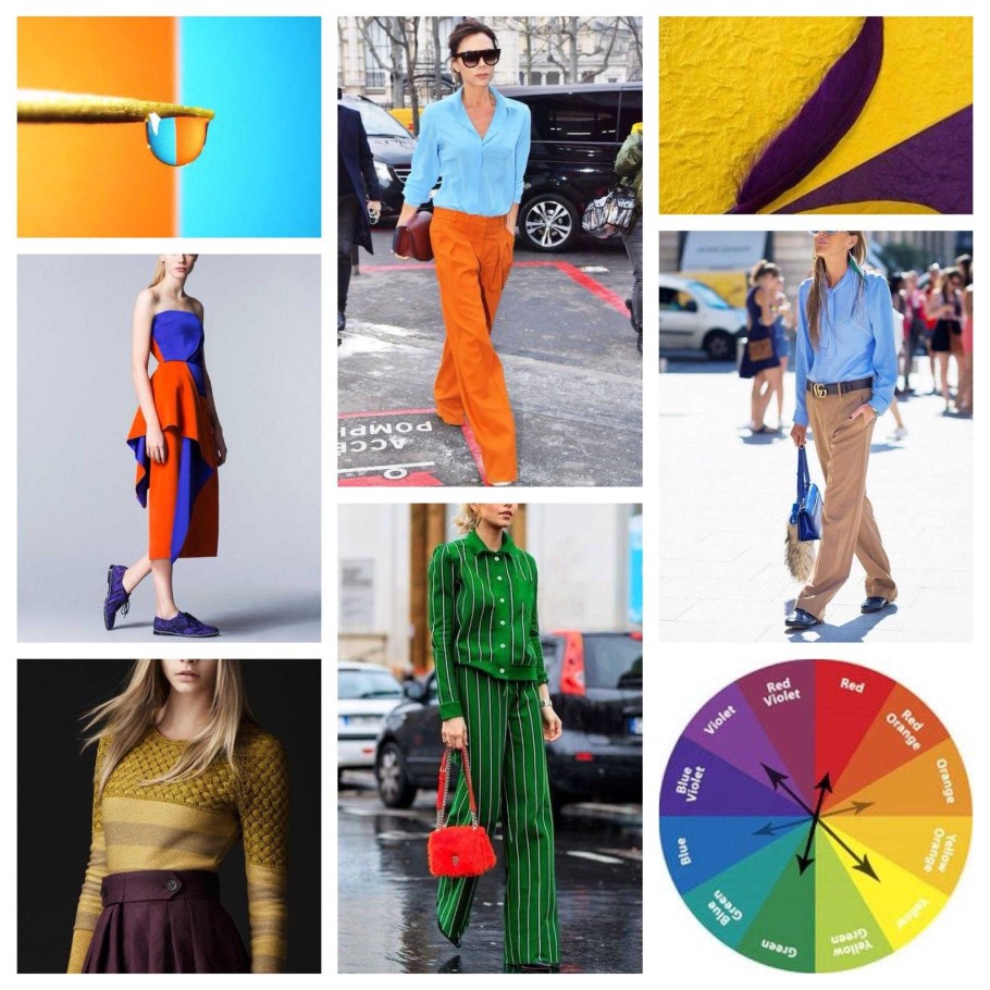 Сочетание зеленого и оранжевого в одежде