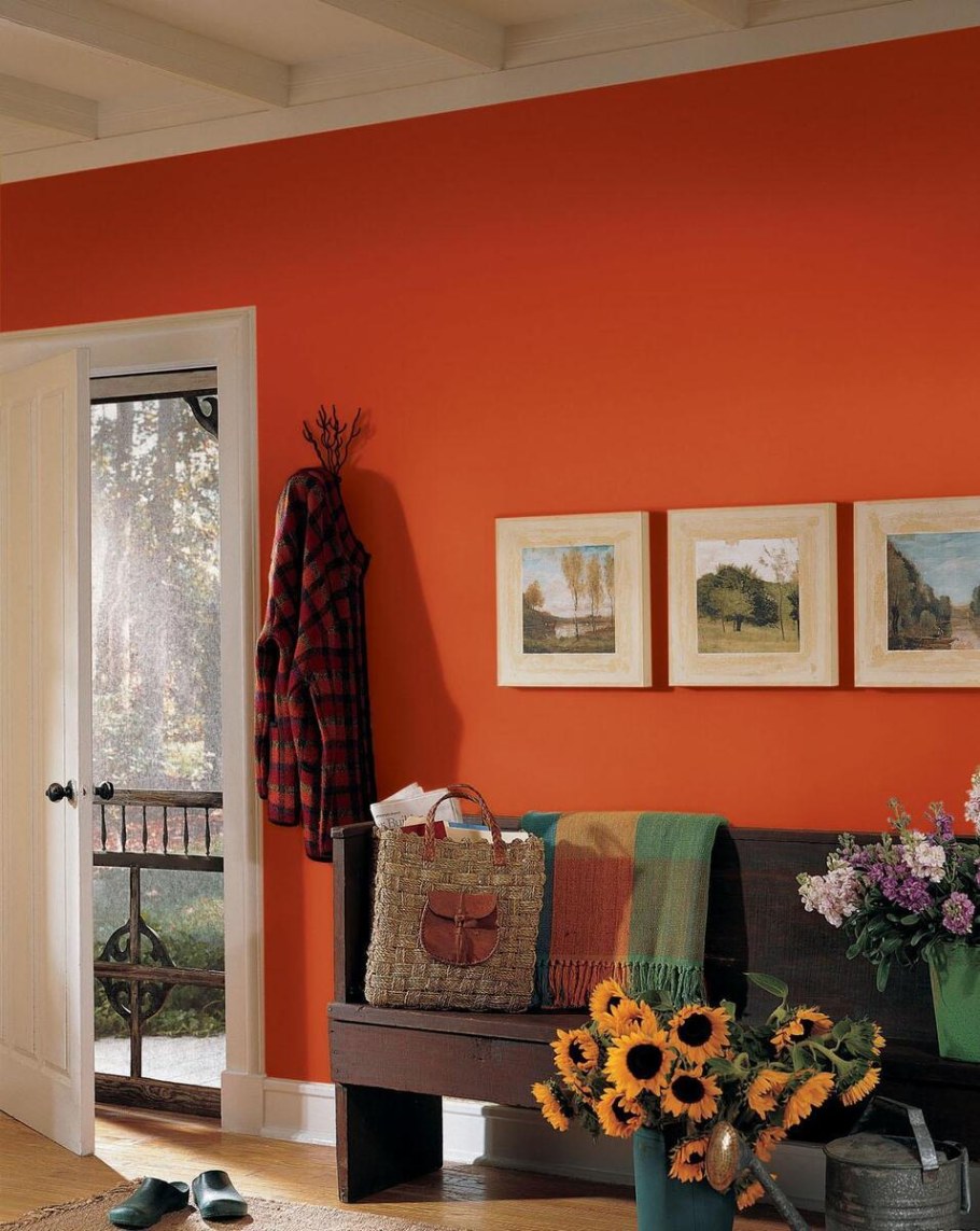 Кирпичный цвет в интерьере