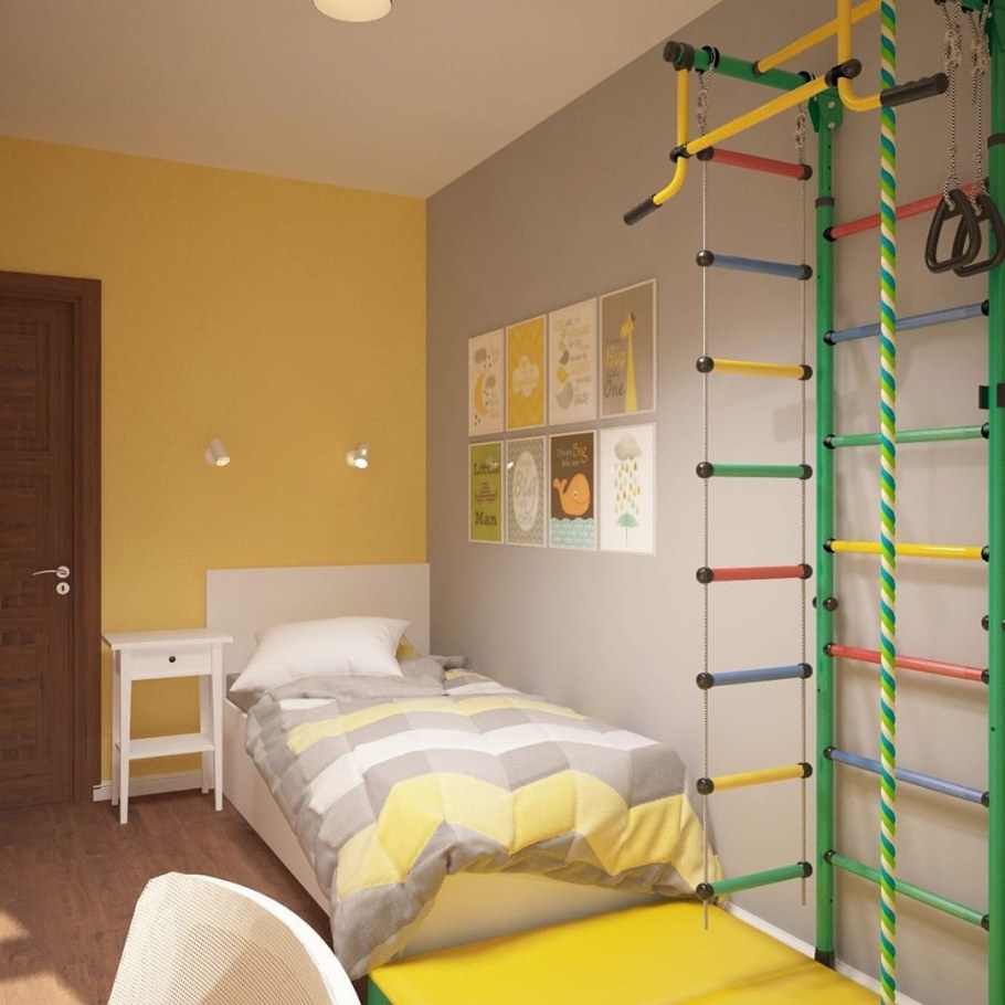 Детская комната со шведской стенкой