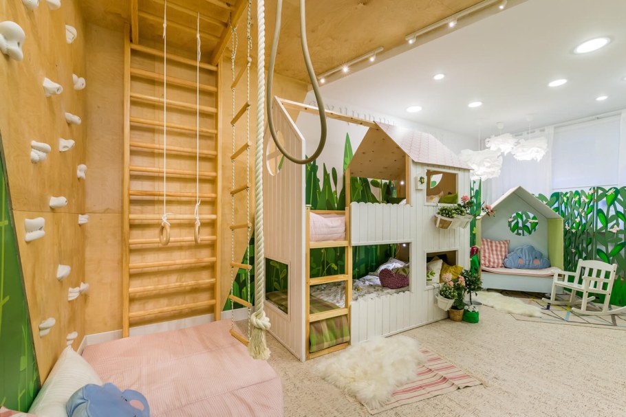 Детская комната со спортивным уголком