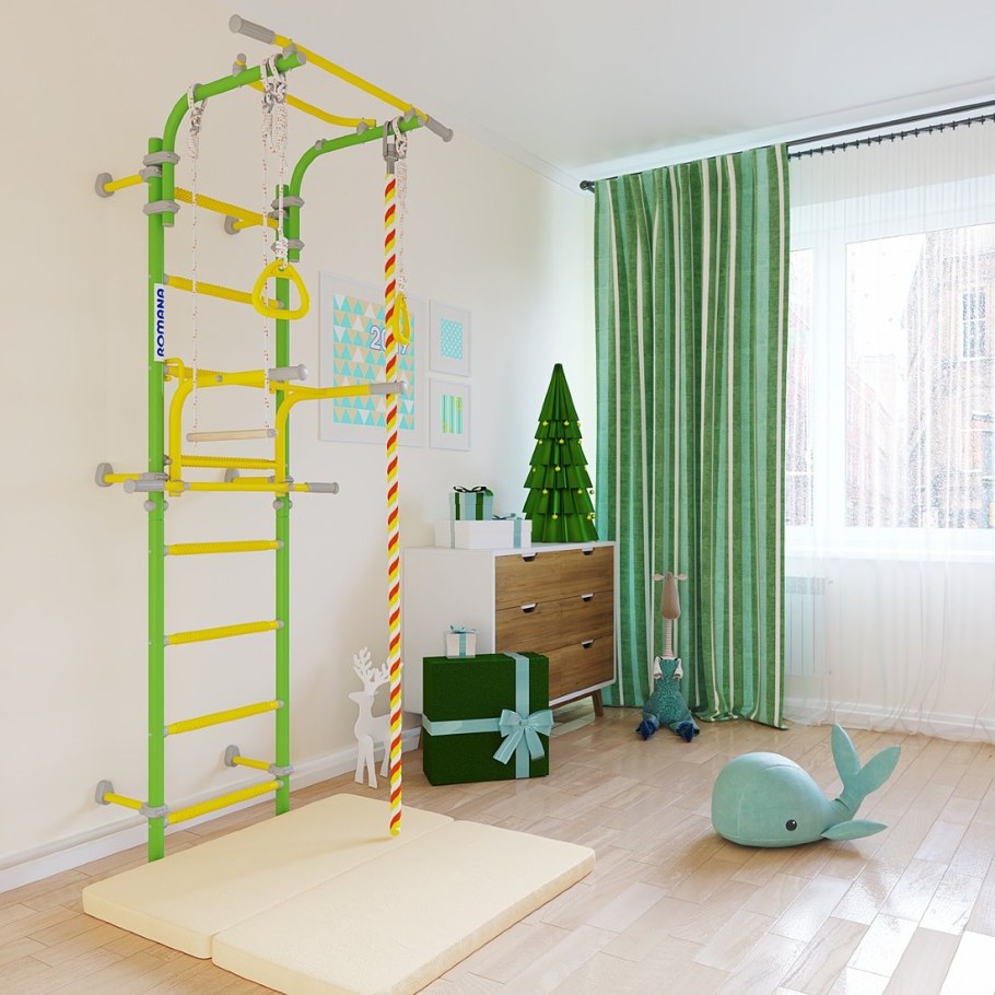 Детская комната со шведской стенкой