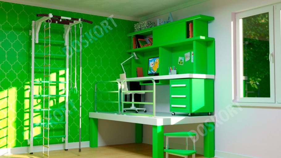 Детская комната со шведской стенкой
