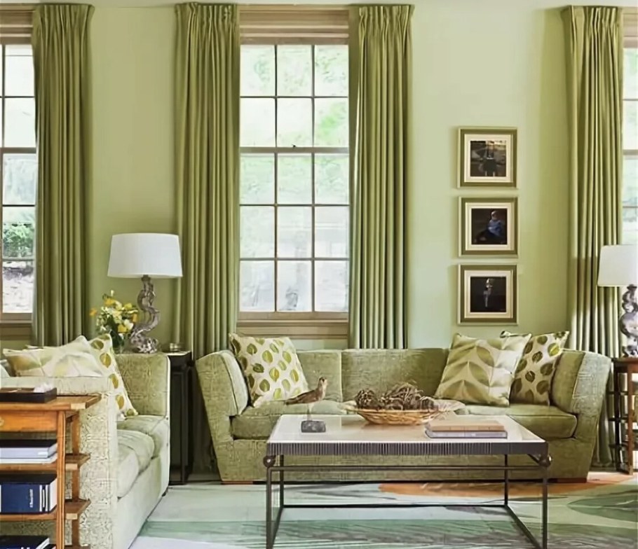 Сочетание оливкового цвета в интерьере